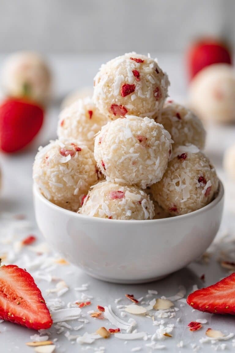No-Bake Strawberry Protein Balls Recipe
