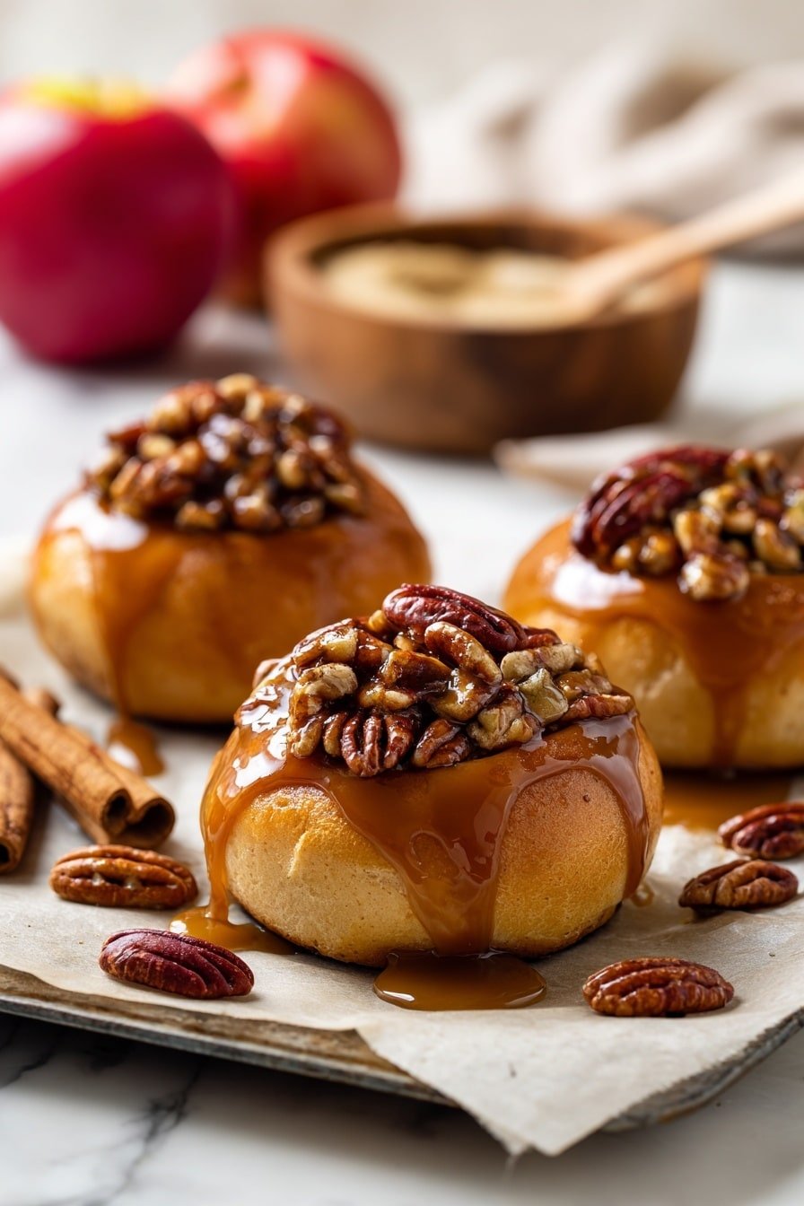 Caramel Apple Crescent Bombs Recipe - Article Image 1 — Caramel Apple Crescent Bombs, apple dessert recipes, fall dessert ideas, easy apple treats, cinnamon caramel pastries