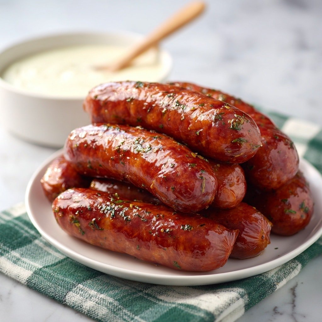 Honey Mustard Sausages Recipe - Article Image 1 — Honey Mustard Sausages, easy sausage dinner, comforting sausage recipes, quick sausage recipes, flavorful sausage dishes