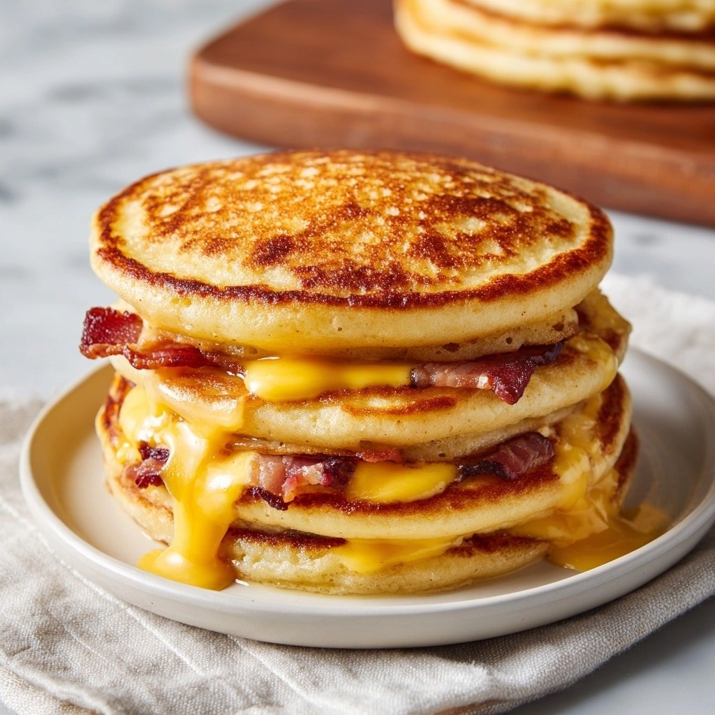 Homemade McGriddle Sandwich Recipe - Article Image 1 — Homemade McGriddle Sandwich, McGriddle sandwich recipe, homemade breakfast sandwiches, easy breakfast ideas, syrup pancake sandwich