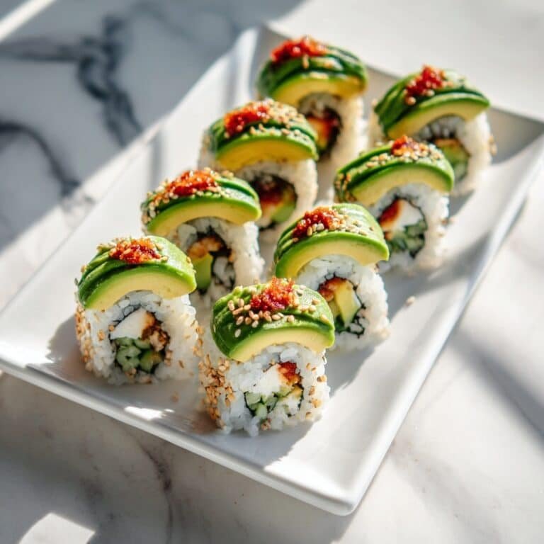 Spicy Sushi Roll with Shrimp and Avocado Recipe