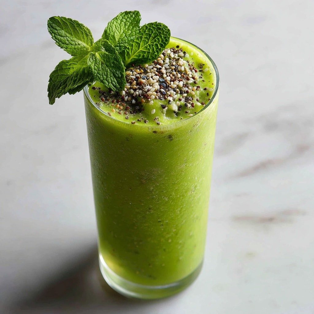 Green Shamrock Smoothie with Spinach and Avocado Recipe - Article Image 1 — Green Shamrock Smoothie with Spinach and Avocado, healthy green smoothie, nutritious green breakfast, easy green smoothie recipe, vegan green smoothie