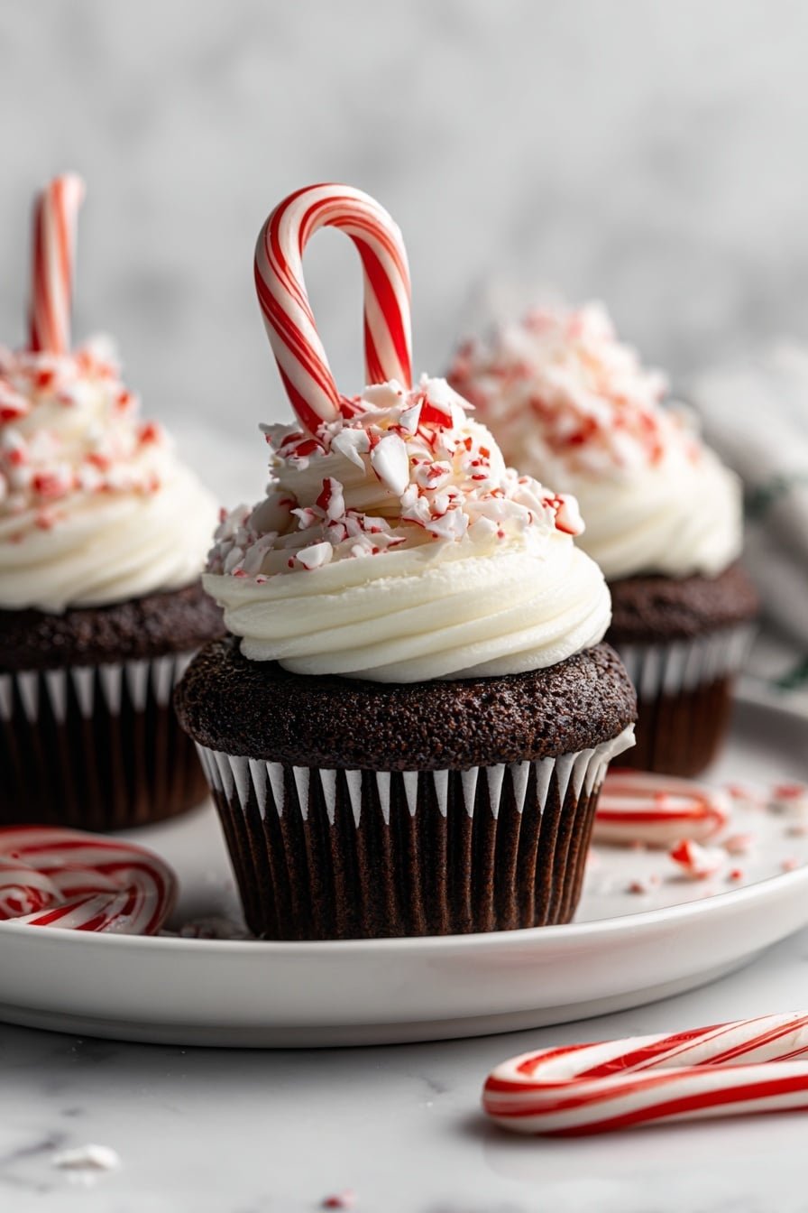Peppermint Chocolate Cupcakes Recipe - Article Image 2 — Peppermint Chocolate Cupcakes, festive cupcake recipe, holiday chocolate cupcakes, mint chocolate dessert, easy peppermint cupcakes