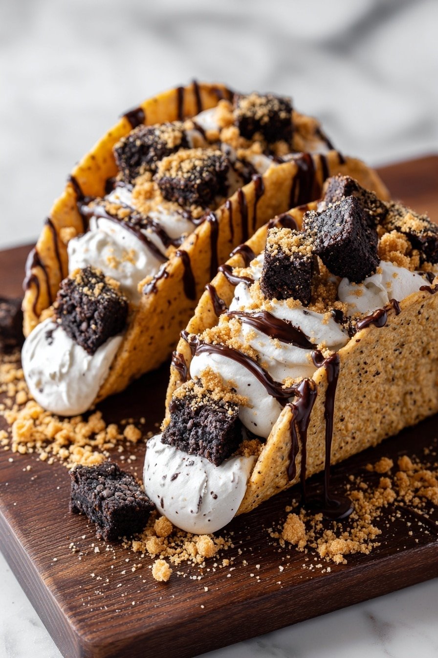 Cheesecake Cookie Dough Tacos Recipe - Article Image 2 — Cheesecake Cookie Dough Tacos, dessert tacos, no-bake cheesecake dessert, easy dessert recipes, fun cookie dough treats