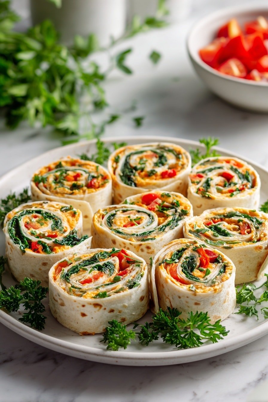 Veggie Tortilla Roll-Ups Recipe - Article Image 1 — Veggie Tortilla Roll-Ups, healthy veggie roll-ups, easy snack ideas, no-cook lunch recipes, colorful pinwheels