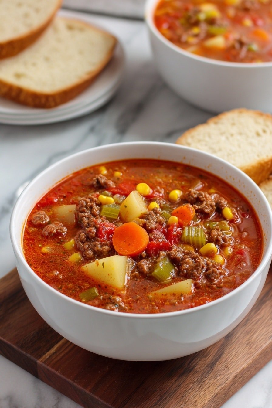 Hearty Cowboy Soup Recipe - Article Image 2 — Hearty Cowboy Soup, comforting hearty soup recipe, easy cowboy soup, flavorful beef and corn soup, fill-you-up winter soup