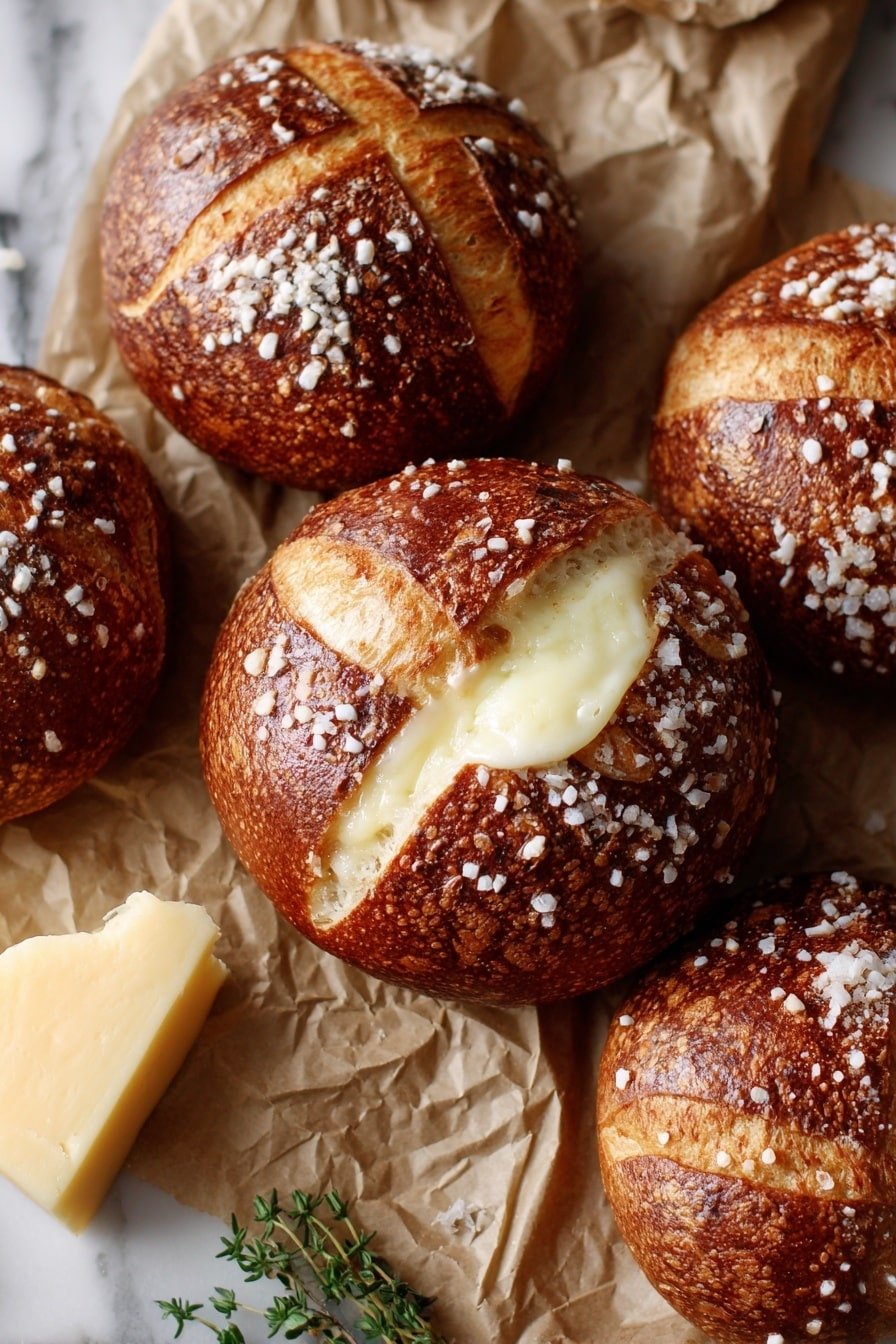 Mozzarella Stuffed Soft Pretzels Recipe