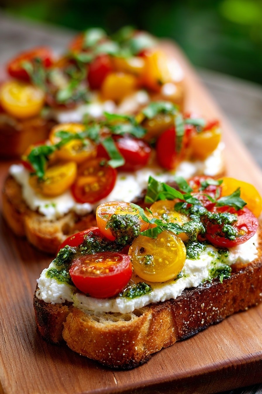 Burrata Tomato Basil Bruschetta Recipe - Article Image 2 — Burrata Tomato Basil Bruschetta, Tomato Basil Appetizer, Easy Italian Bruschetta, Fresh Tomato Bruschetta, Creamy Burrata Crostini