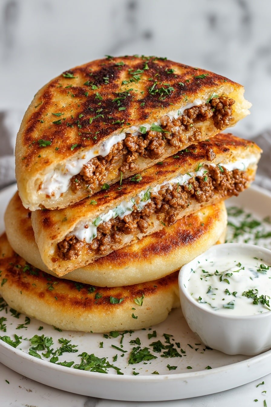 Crispy Lebanese Beef Pita Arayes Recipe - Article Image 1 — Crispy Lebanese Beef Pita Arayes, Lebanese beef pita, crispy pita bread recipes, grilled beef stuffed pita, Middle Eastern beef snacks