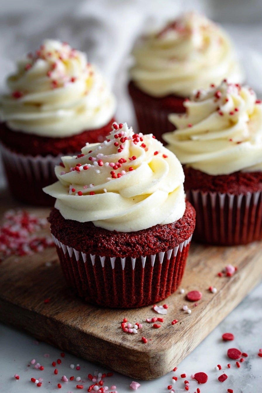 Red Velvet Cupcakes with Cream Cheese Frosting Recipe - Article Image 2 — Red Velvet Cupcakes with Cream Cheese Frosting, how to make red velvet cupcakes, best red velvet cupcake recipe, homemade red velvet cupcakes, easy cream cheese frosting for cupcakes