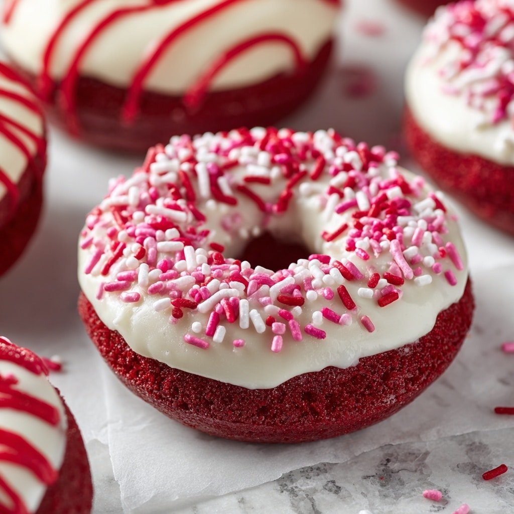 Red Velvet Donuts with Cream Cheese Frosting Recipe - Article Image 2 — Red Velvet Donuts with Cream Cheese Frosting, red velvet donut recipe, easy red velvet donuts, homemade red velvet donuts, cream cheese frosting donuts