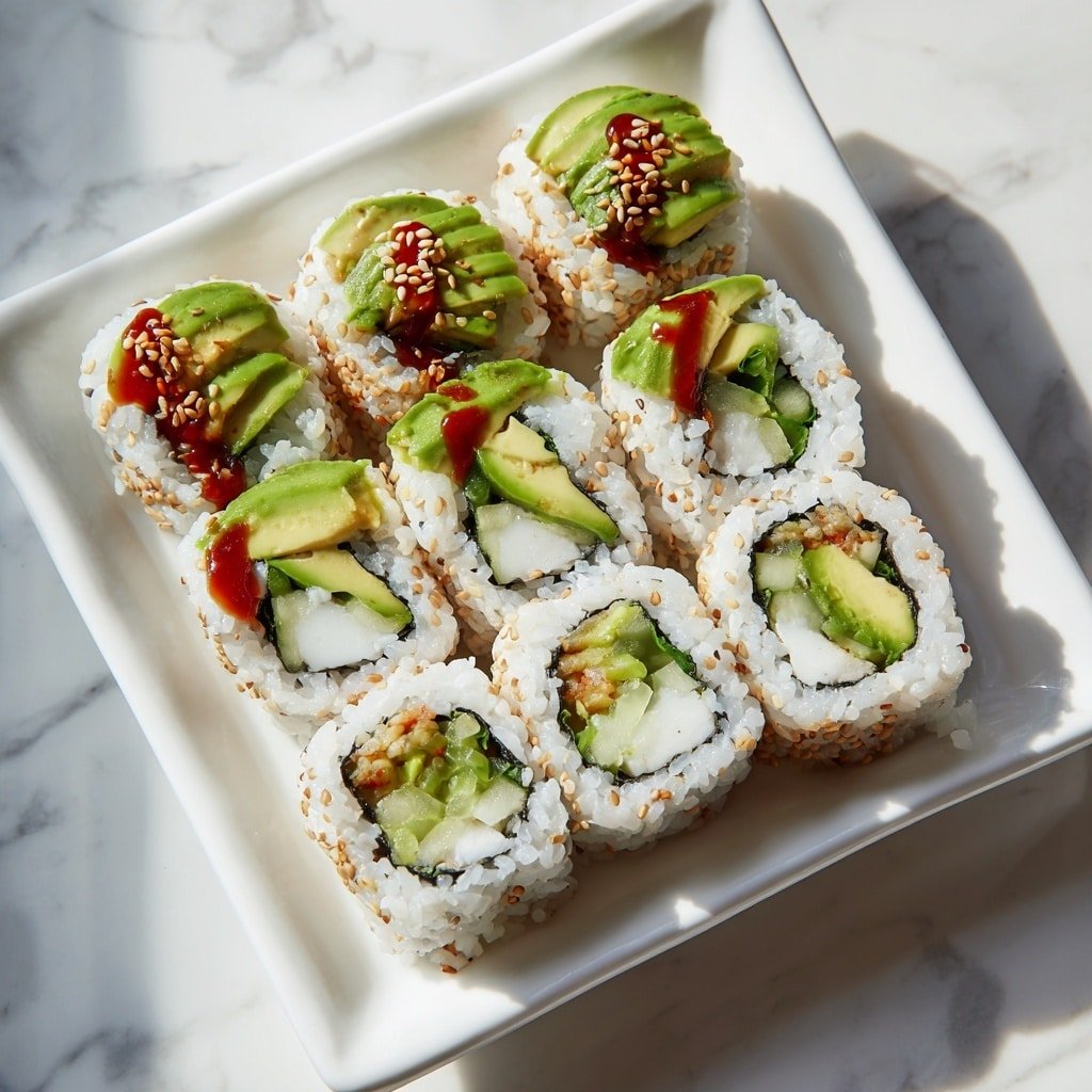 Spicy Sushi Roll with Shrimp and Avocado Recipe - Article Image 2 — Spicy Sushi Roll with Shrimp and Avocado, sushi roll with shrimp and avocado, homemade spicy sushi, shrimp avocado sushi, spicy seafood sushi