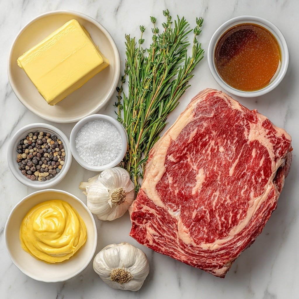 Herb Crusted Prime Rib Recipe - Ingredients Image — Herb Crusted Prime Rib, prime rib roast with herbs, herb crusted beef roast, juicy prime rib recipe, flavorful prime rib preparation