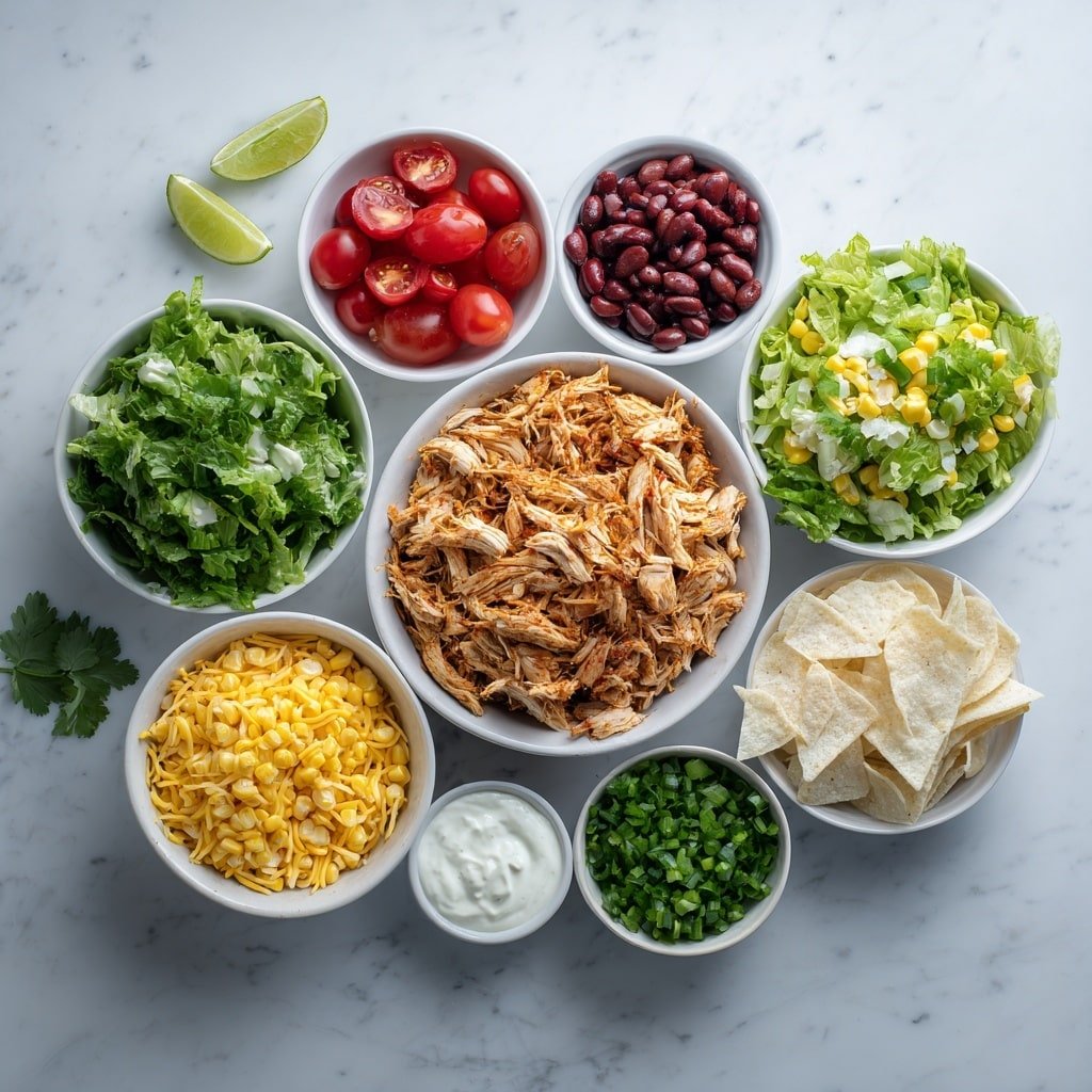 Tex Mex Chicken Salad Recipe - Ingredients Image — Tex Mex Chicken Salad, Tex Mex Chicken Salad recipe, Mexican-inspired chicken salad, easy Tex Mex salad, healthy Taco Salad