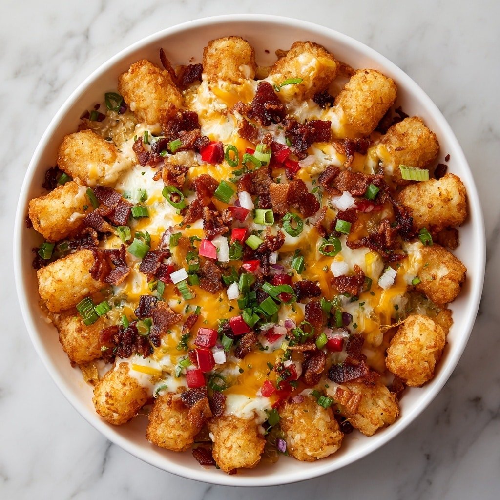 Tater Tot Breakfast Bowl Recipe - Article Image 1 — Tater Tot Breakfast Bowl, breakfast bowl recipes, easy breakfast ideas, hearty breakfast recipes, bacon and egg breakfast bowl