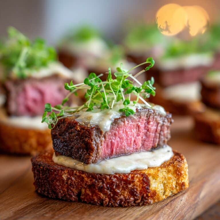Beef Tenderloin Parmesan Crostini Recipe