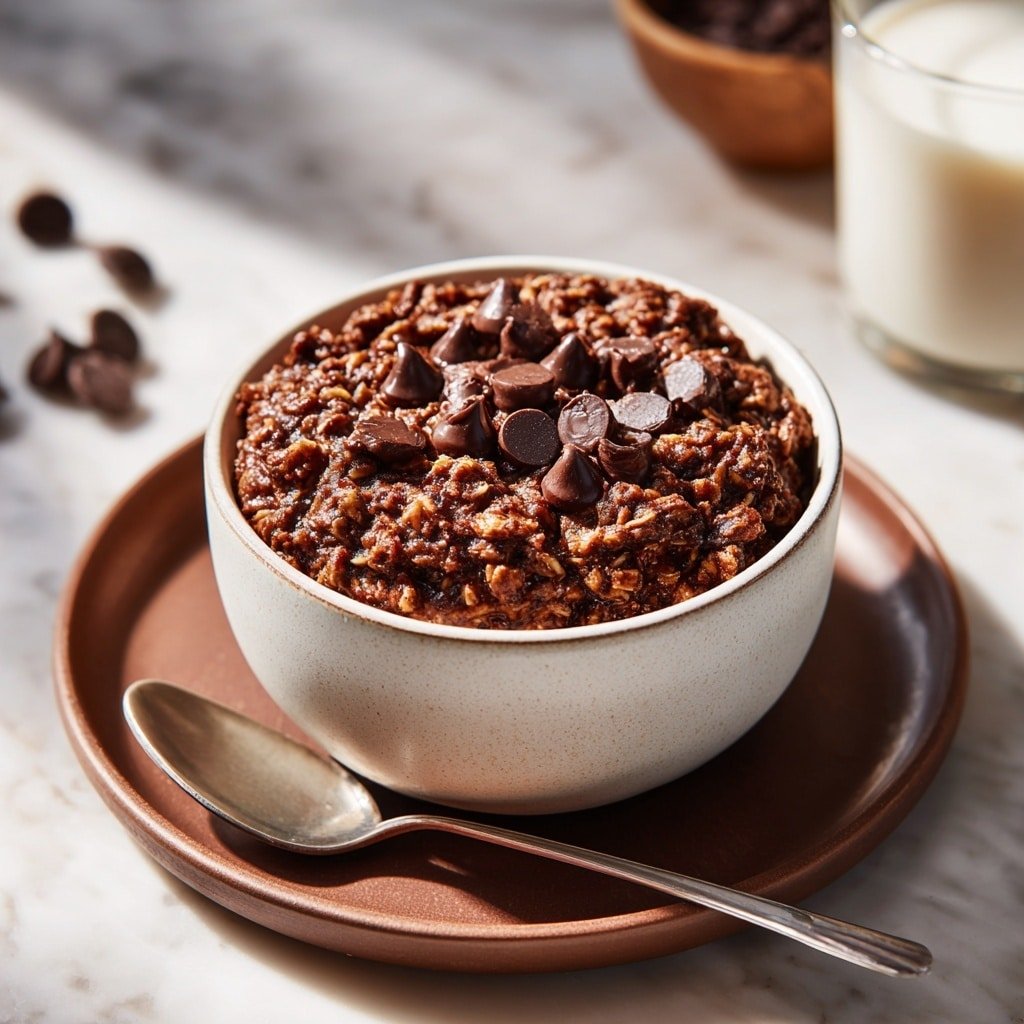 Chocolate Chip Baked Oats Recipe - Article Image 2 — Chocolate Chip Baked Oats, baked oats with chocolate chips, healthy breakfast baked oats, easy baked oats recipe, cozy morning breakfast