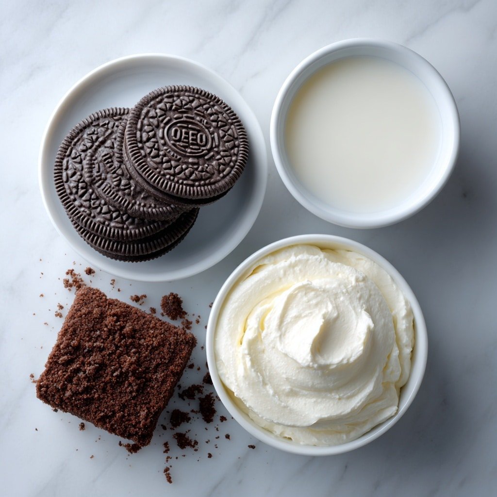 Oreo Sushi Roll Recipe - Ingredients Image — Oreo Sushi Roll, Oreo Sushi Dessert, Sweet Sushi Roll, No-Bake Oreo Treats, Chocolate Cookie Sushi