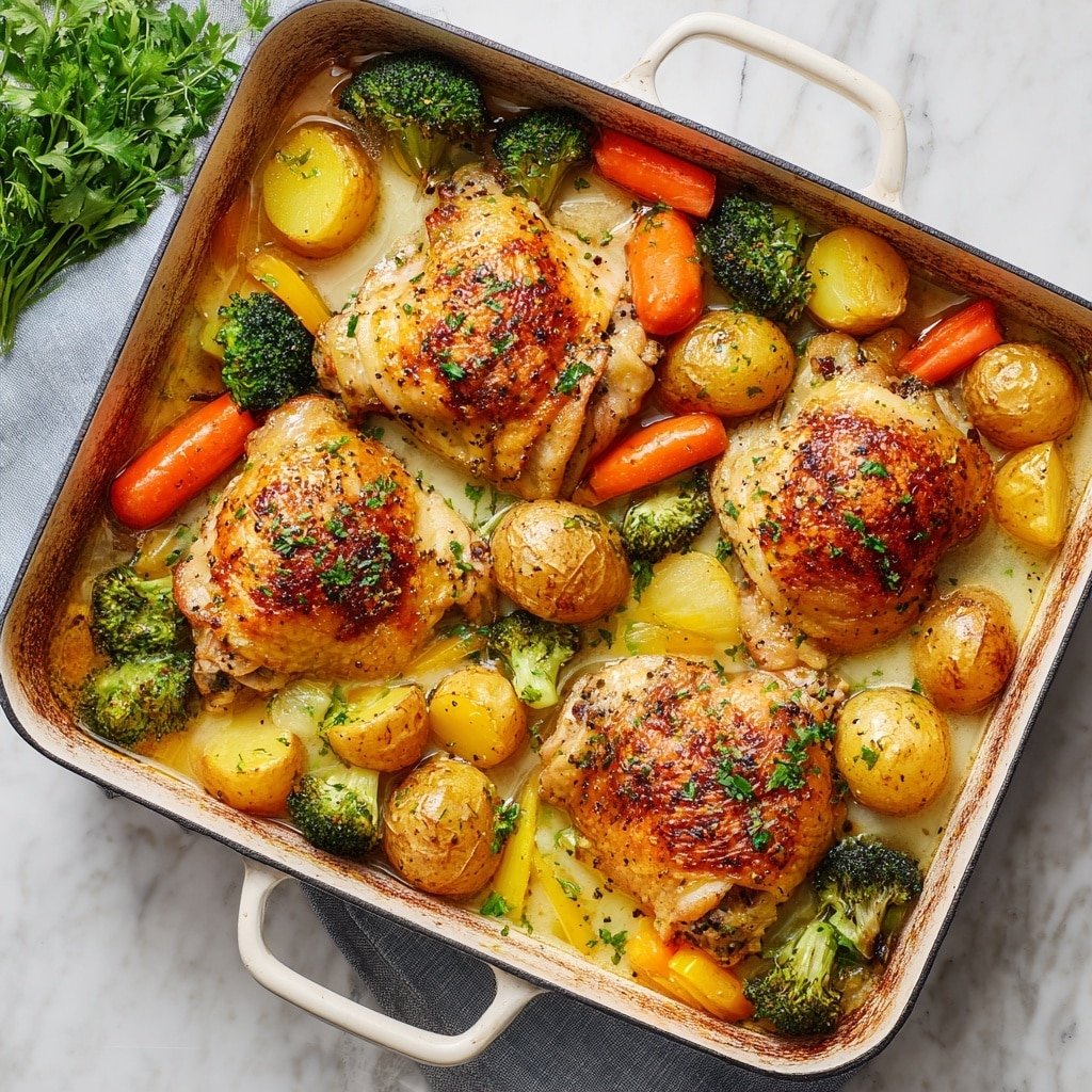 Creamy Chicken Sheet Pan Dinner Recipe - Article Image 1 — Creamy Chicken Sheet Pan Dinner, easy sheet pan chicken recipe, wholesome chicken dinner ideas, simple chicken and veggie bake, comfort chicken recipes