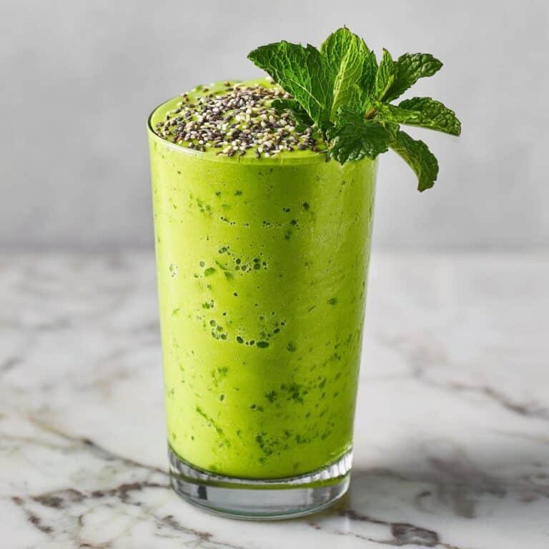 Green Shamrock Smoothie with Spinach and Avocado Recipe