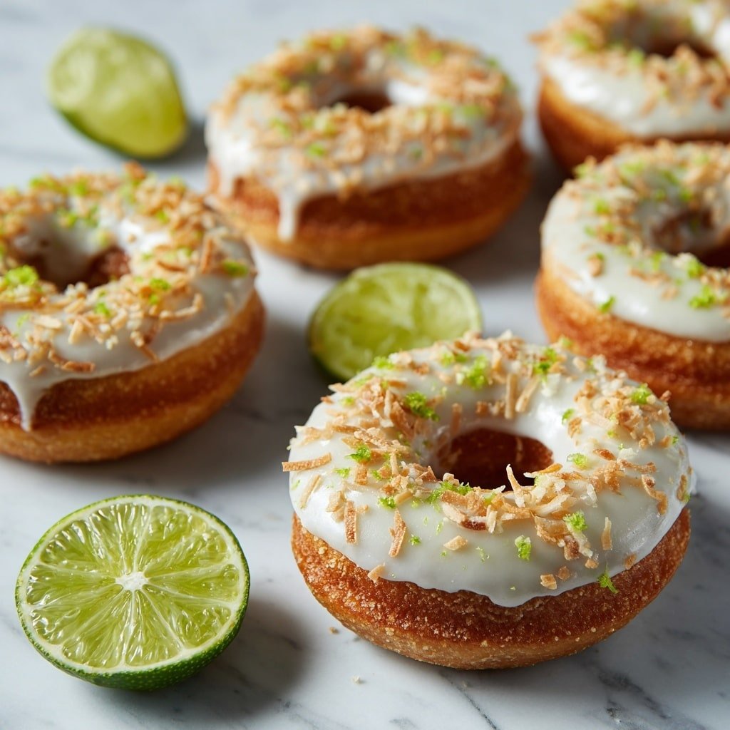 Key Lime Coconut Donuts Recipe - Article Image 2 — Key Lime Coconut Donuts, Key Lime Coconut Donuts recipe, baked lime coconut donuts, easy key lime donuts, tropical donut recipe
