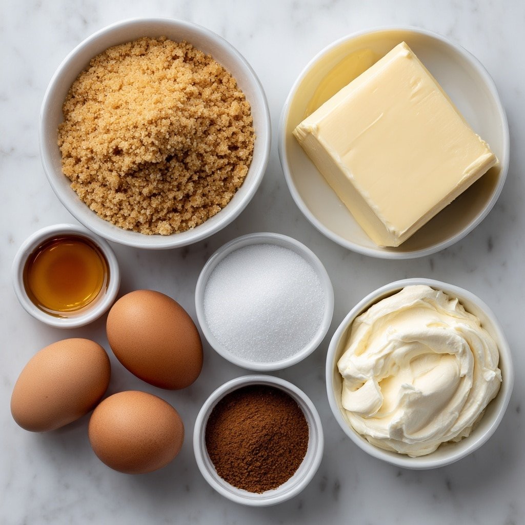 Churro Cheesecake Recipe - Ingredients Image — Churro Cheesecake, cinnamon dessert recipe, easy cheesecake with churro flavor, indulgent cinnamon cheesecake, fun dessert for parties