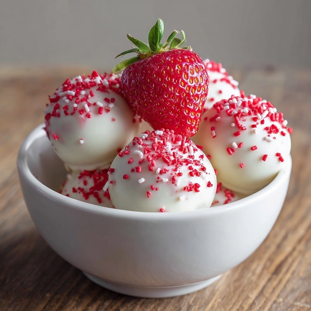 Strawberry Cake Balls Recipe - Article Image 2 — Strawberry Cake Balls, how to make strawberry cake balls, easy strawberry cake balls, homemade strawberry cake balls, strawberry dessert balls