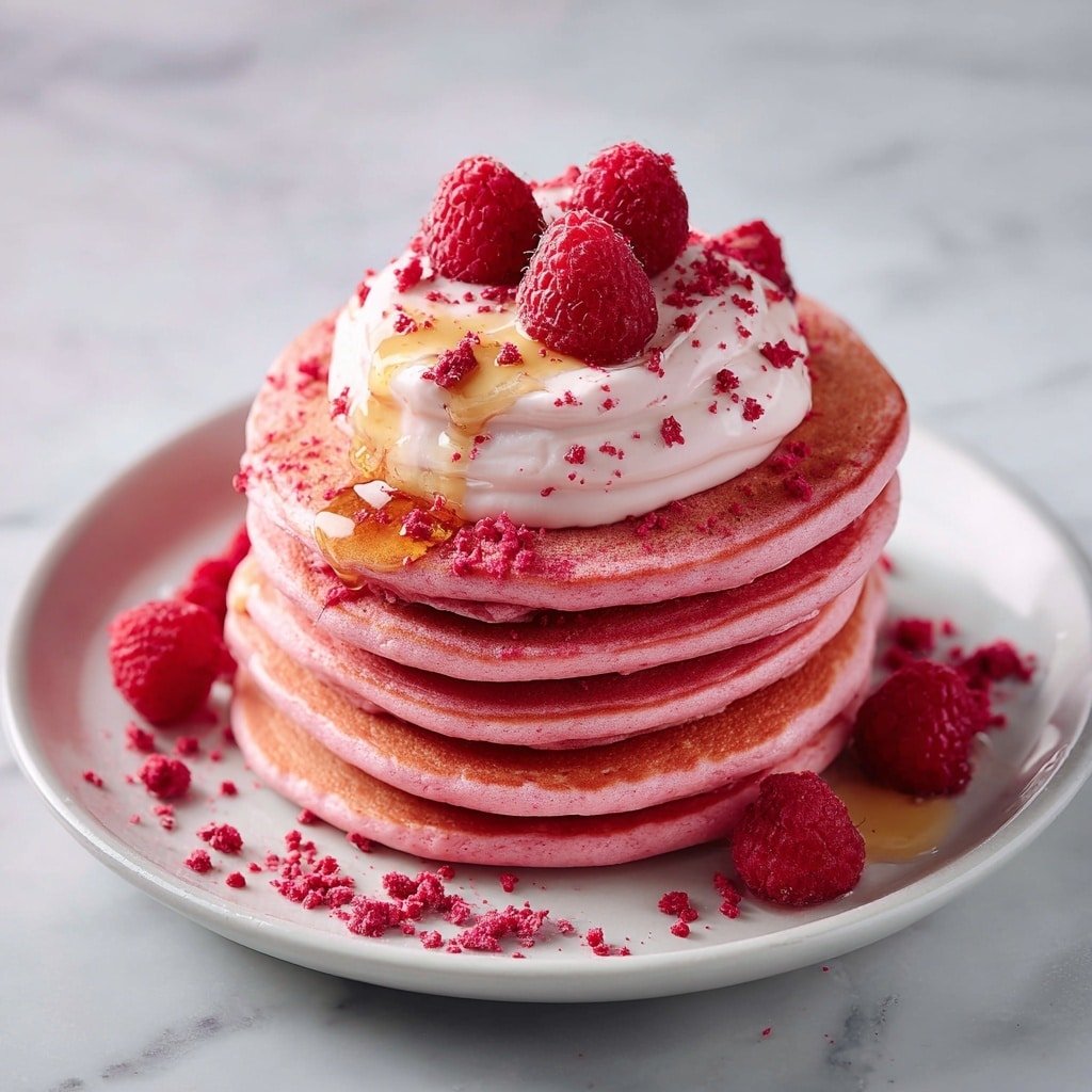 Pink Galentines Pancakes Recipe - Article Image 2 — Pink Galentines Pancakes, festive pink pancakes, Valentine's brunch ideas, rose petal pancakes, easy brunch recipes