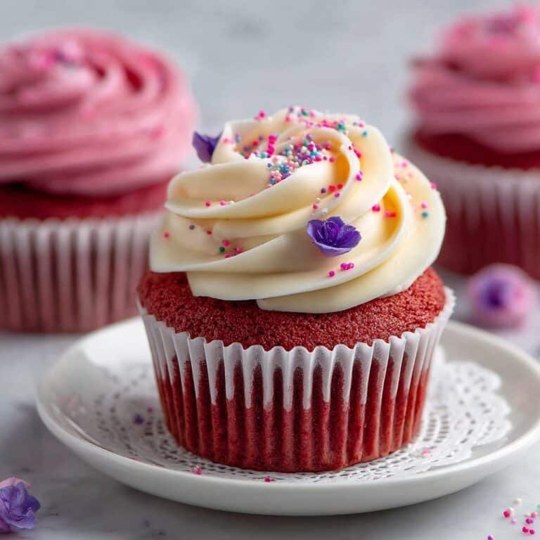 Pink Velvet Cupcakes with Cream Cheese Frosting Recipe