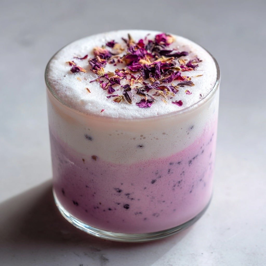 Lavender Milk Tea Recipe - Article Image 1 — Lavender Milk Tea, calming tea drinks, floral milk tea, soothing herbal beverages, easy lavender tea recipe