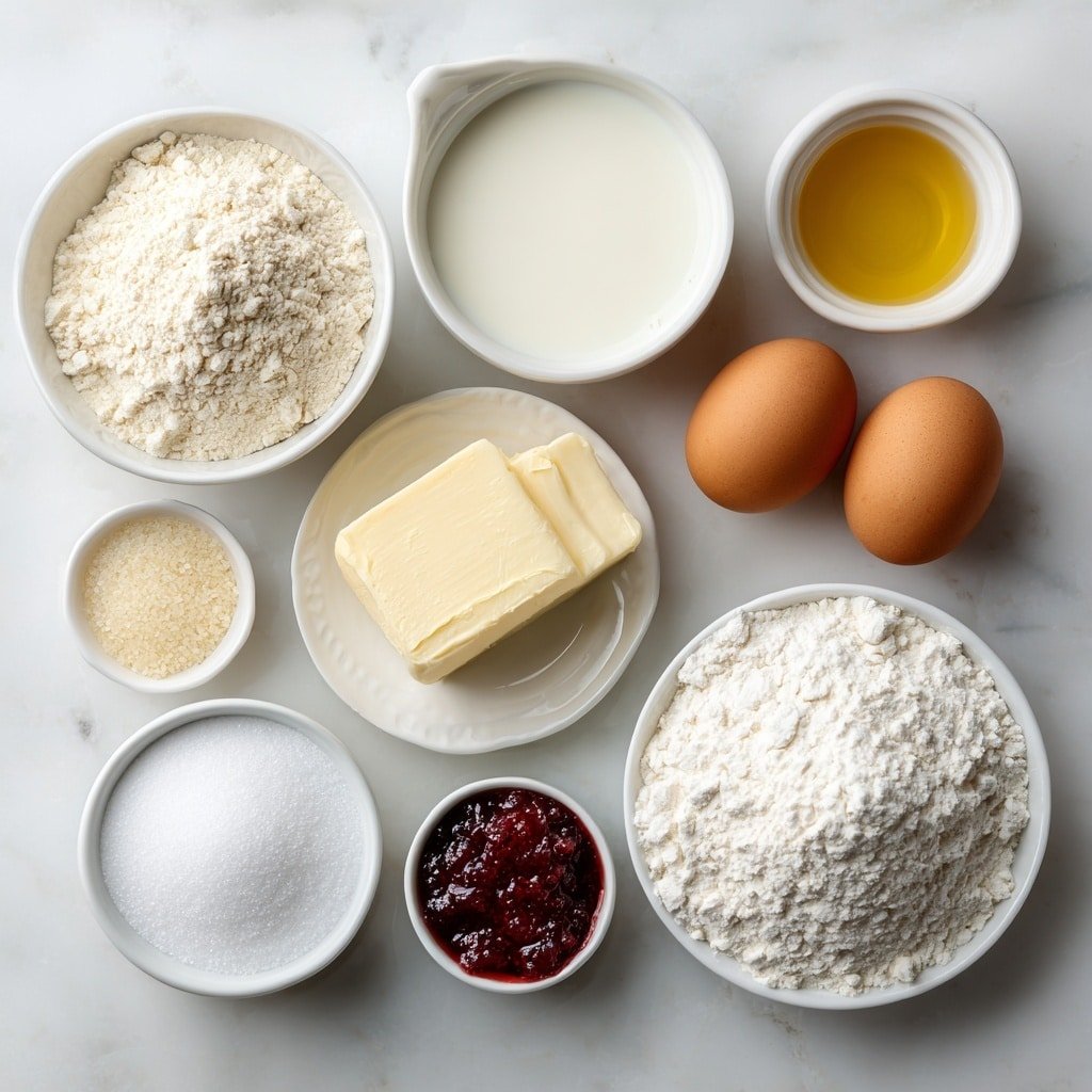 Jelly-Filled Donuts Recipe - Ingredients Image — Jelly-Filled Donuts, homemade jelly-filled donuts, best jelly-filled donut recipe, how to make jelly-filled donuts, easy donut filling recipe