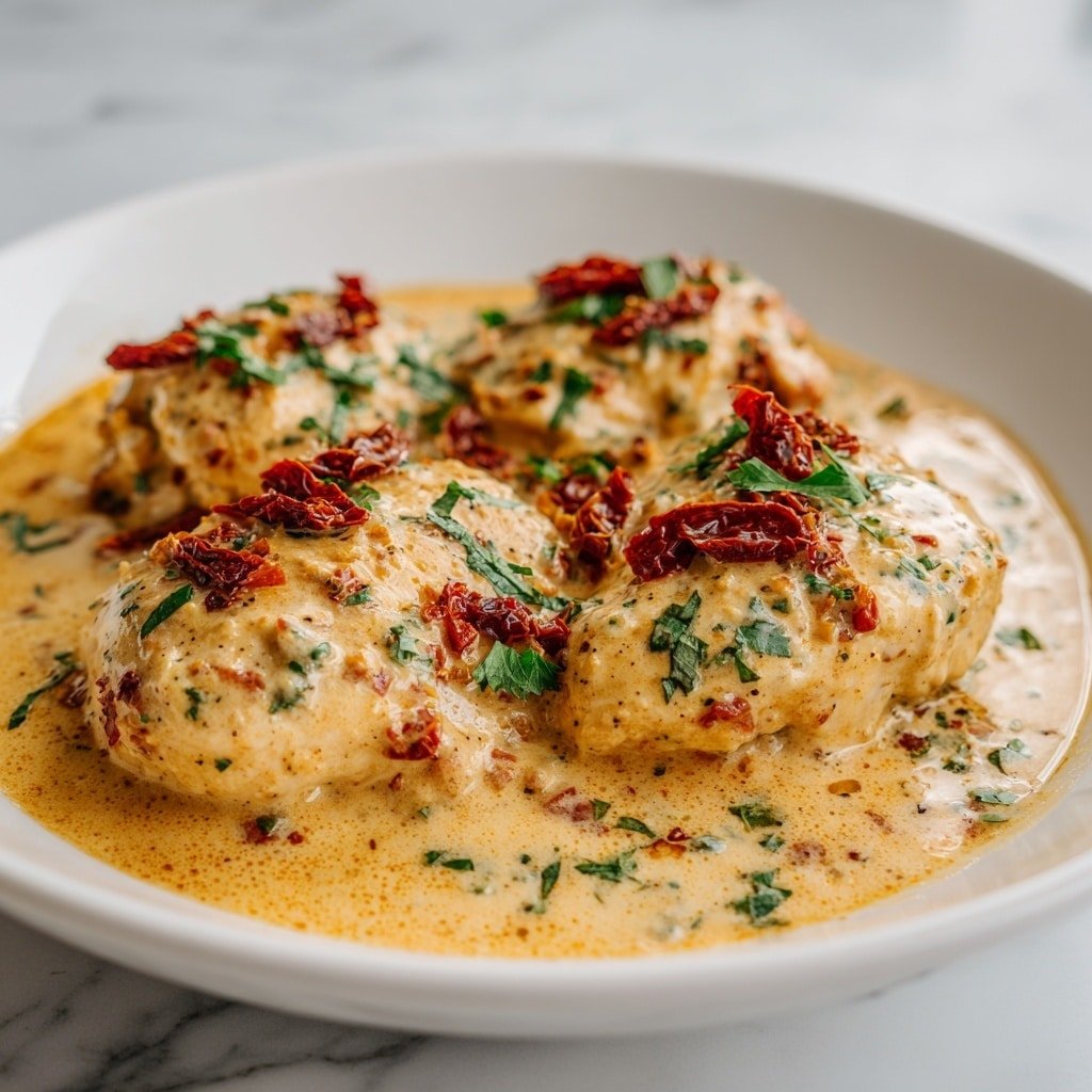 Creamy Tuscan Chicken Recipe - Article Image 2 — Creamy Tuscan Chicken, Creamy Tuscan Chicken recipe, easy Tuscan chicken, Italian chicken dinner, stovetop chicken recipe