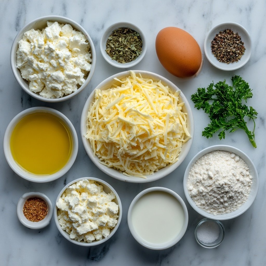 Cheese Fatayer Recipe - Ingredients Image — Cheese Fatayer, Middle Eastern cheese pastries, cheesy savory finger foods, baked cheese snacks, aromatic cheese fatayer