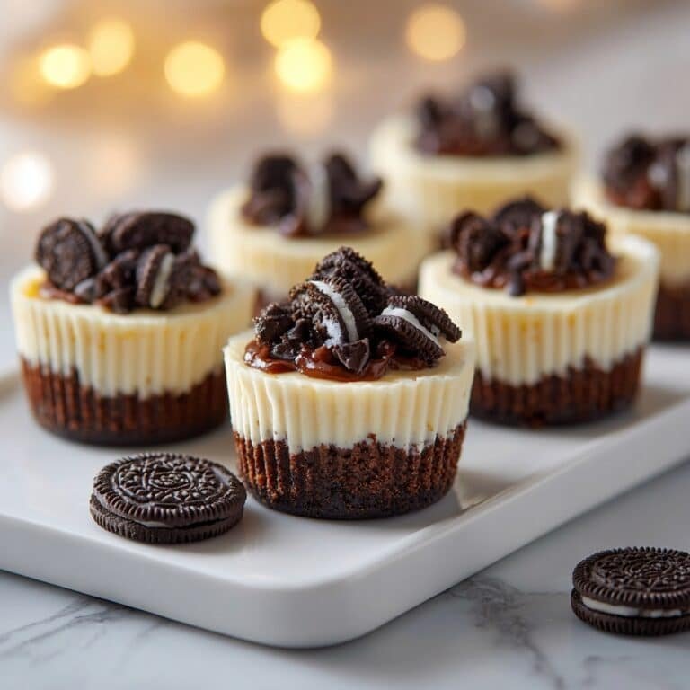 Mini Oreo Cheesecakes with Oreo Whipped Cream Recipe