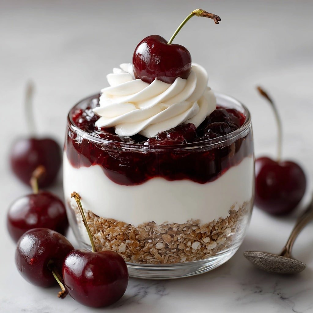 Cherry Crisp with Oats and Nuts Recipe - Article Image 1 — Cherry Crisp with Oats and Nuts, cherry crisp dessert, baked cherry dessert, easy cherry crisp recipe, comforting cherry crisp