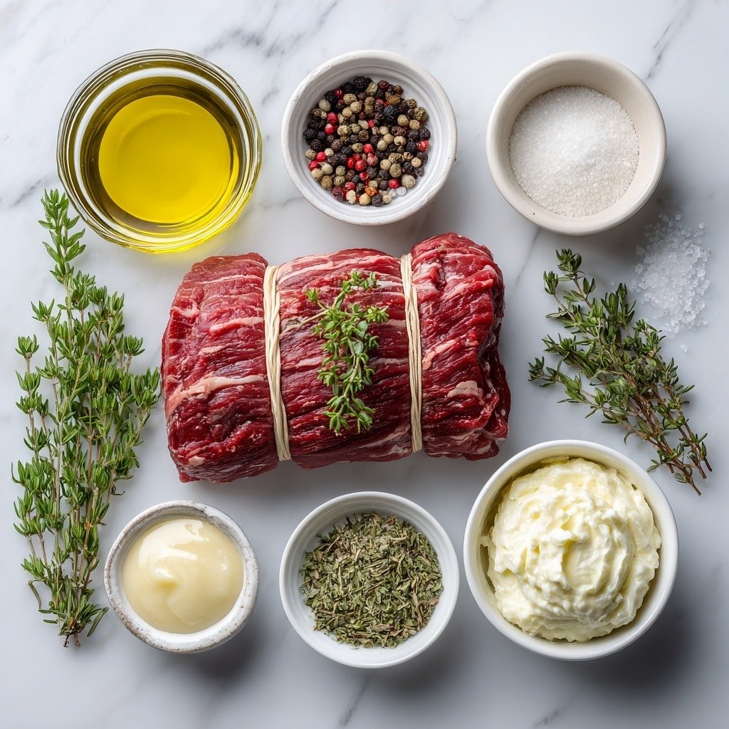 Roasted Beef Tenderloin with Horseradish Sauce Recipe - Ingredients Image — Roasted Beef Tenderloin with Horseradish Sauce, easy beef tenderloin recipe, elegant beef dinner ideas, special occasion beef recipes, how to cook beef tenderloin