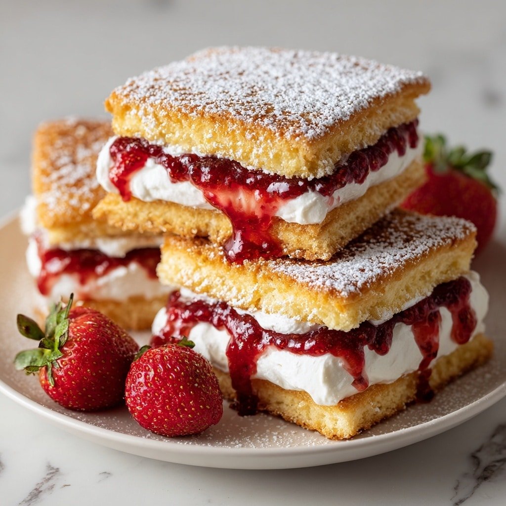 Fried Strawberry Cheesecake Sandwiches Recipe - Article Image 1 — Fried Strawberry Cheesecake Sandwiches, easy dessert ideas, indulgent fruit desserts, quick brunch recipes, cozy snack recipes