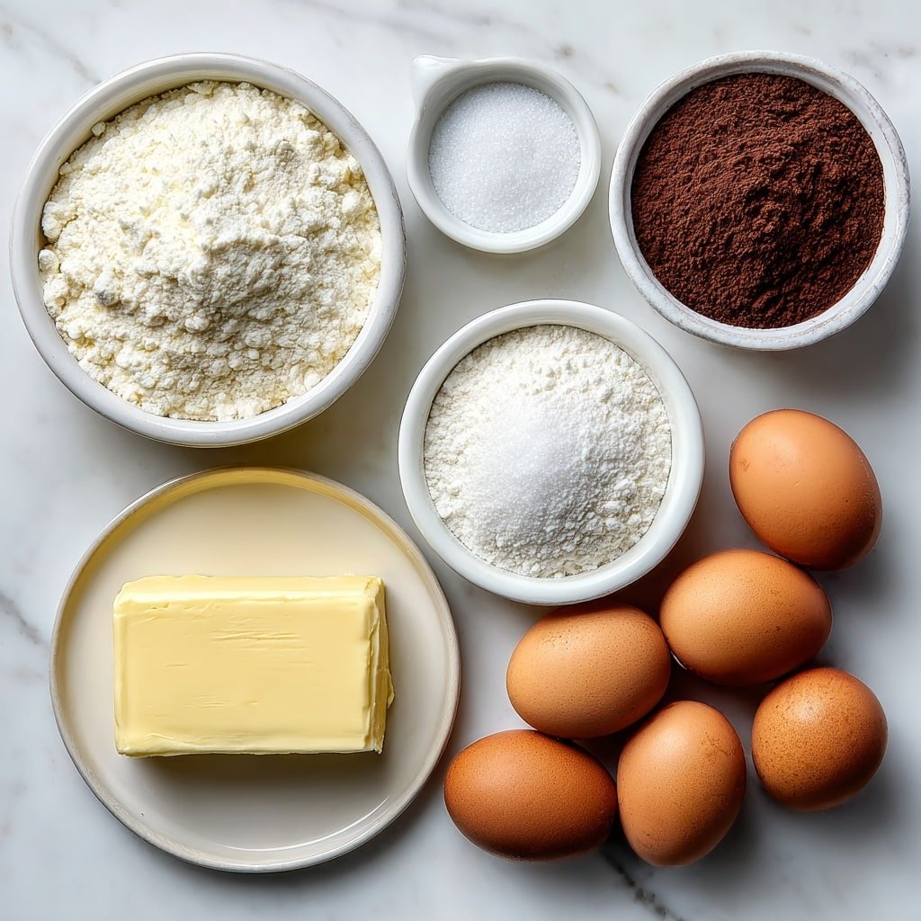 Chocolate Brownie Cookie Sandwiches Recipe - Ingredients Image — Chocolate Brownie Cookie Sandwiches, chocolate brownie cookie recipes, thick and fudgy brownie sandwiches, homemade chocolate cookie desserts, easy brownie cookie treats