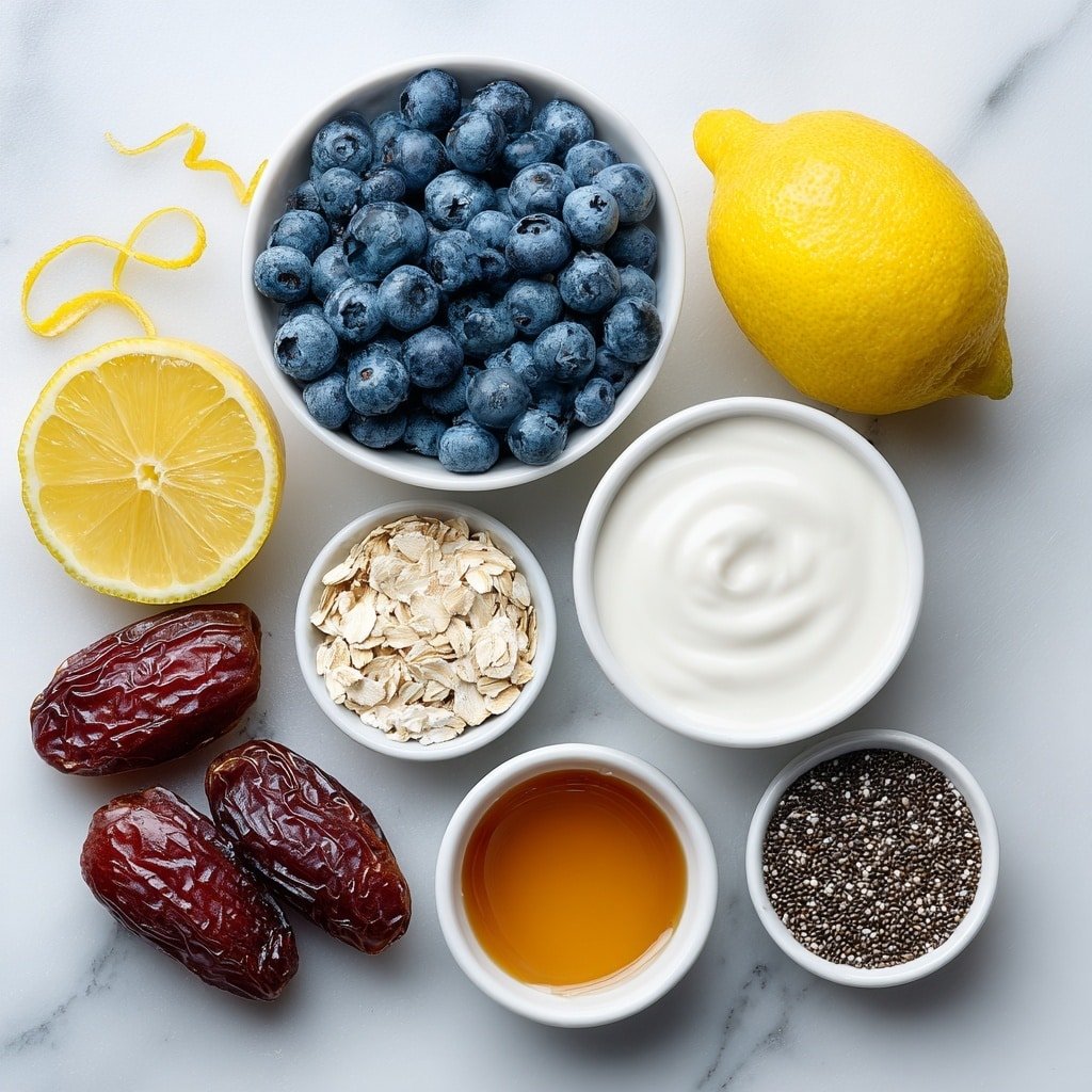 Blueberry Chia Pudding Recipe - Ingredients Image — Blueberry Chia Pudding, healthy breakfast ideas, vegan chia pudding, quick easy breakfast, berry chia pudding recipe