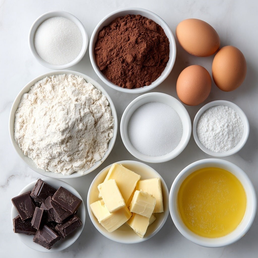 Espresso Brownie Cupcakes Recipe - Ingredients Image — Espresso Brownie Cupcakes, chocolate espresso cupcakes, easy brownie cupcake recipe, rich espresso dessert, fudgy cupcake recipe