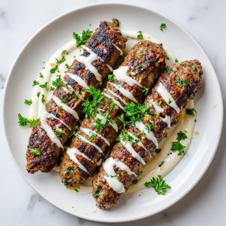 Grilled Chicken Kofta with Garlic Yogurt Sauce Recipe