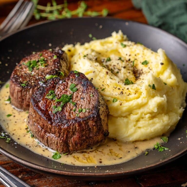 Irish Whiskey Sirloin Steak with Colcannon Recipe
