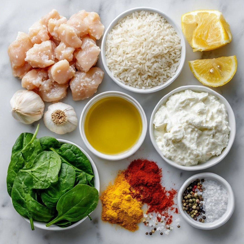 Turmeric Chicken and Rice Recipe - Ingredients Image — Turmeric Chicken and Rice, healthy turmeric chicken recipe, easy chicken and rice dish, comforting turmeric rice bowl, anti-inflammatory chicken dinner