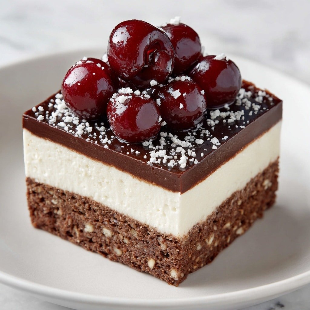 Cherry Chocolate Brownie Cheesecake Bars Recipe - Article Image 1 — Cherry Chocolate Brownie Cheesecake Bars, Chocolate Cherry Dessert, Easy Brownie Cheesecake Bars, Fudgy Cherry Cheesecake Bars, No-Bake Cherry Brownie Bars