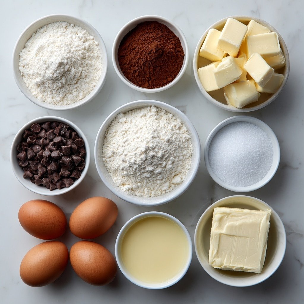 Chocolate Fudge Pop Tarts with Raspberry Glaze Recipe - Ingredients Image — Chocolate Fudge Pop Tarts with Raspberry Glaze, homemade pop tart recipe, chocolate and raspberry pastry, easy breakfast pastry, indulgent dessert pop tarts