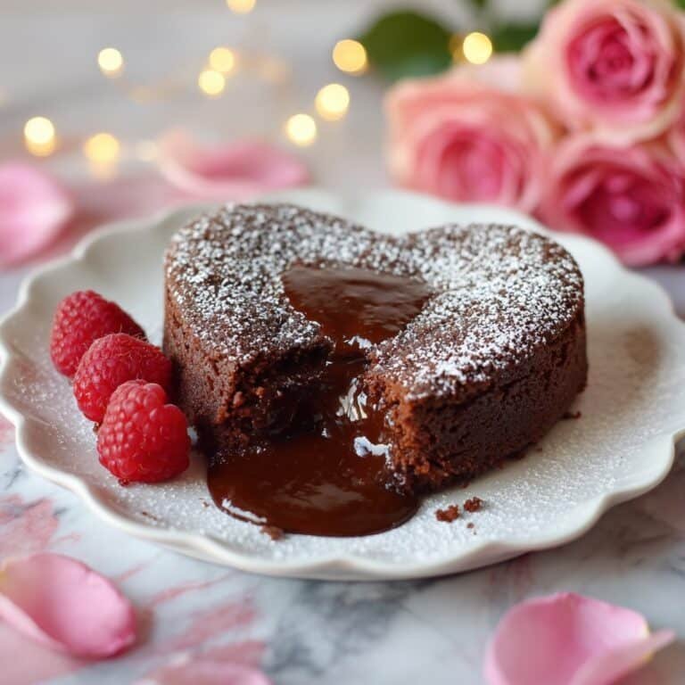 Chocolate Lava Cake with Heart-Shaped Surprise Recipe
