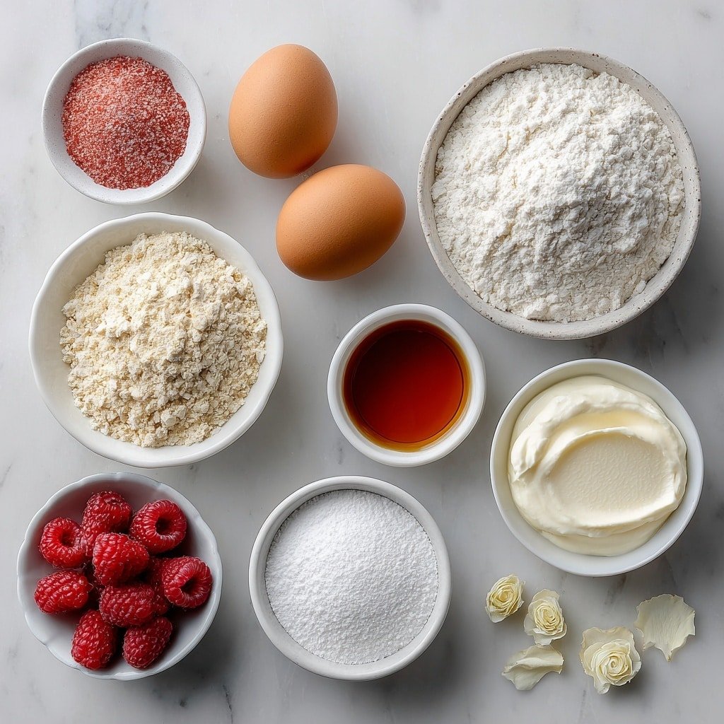 Pink Galentines Pancakes Recipe - Ingredients Image — Pink Galentines Pancakes, festive pink pancakes, Valentine's brunch ideas, rose petal pancakes, easy brunch recipes