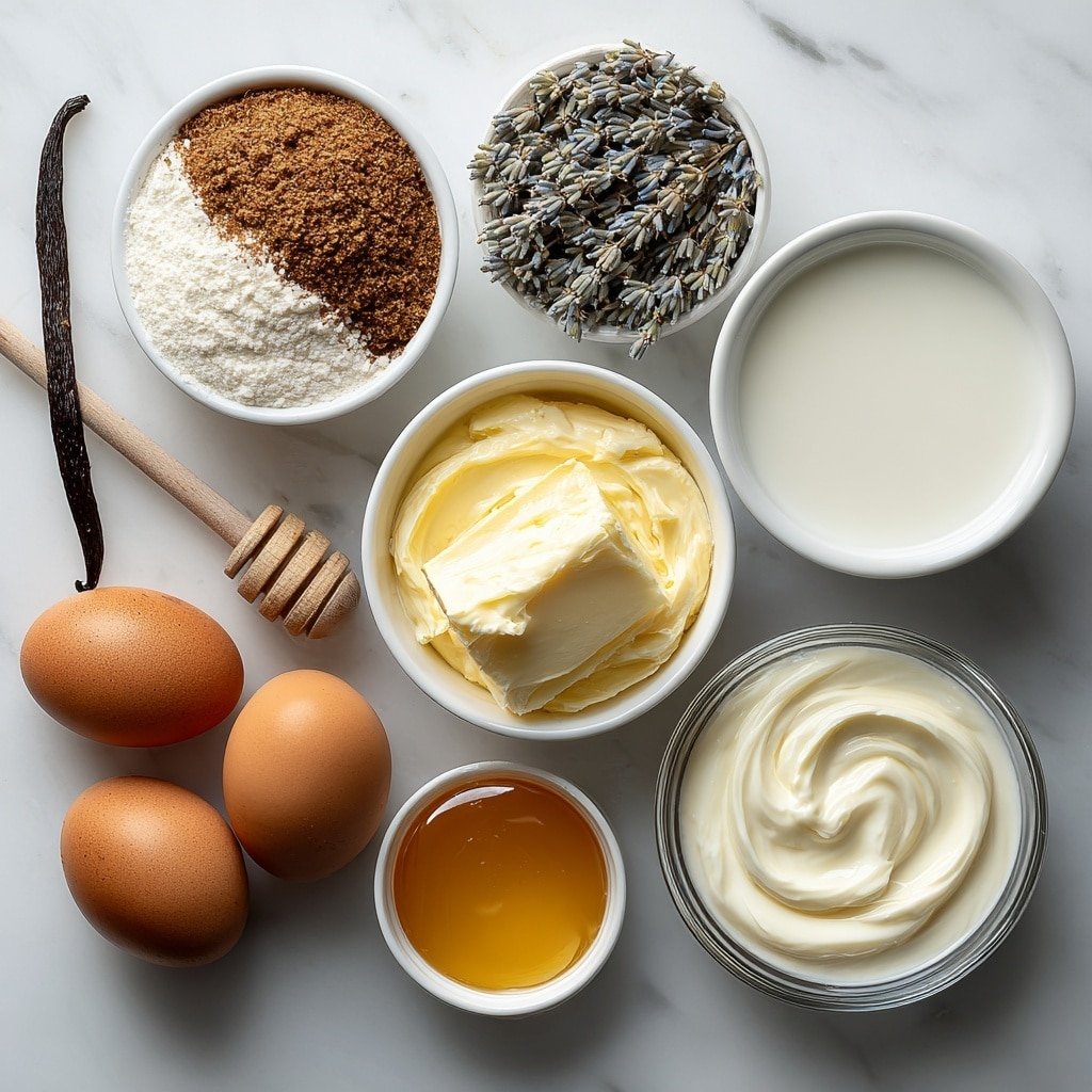 Lavender Milk Tea Recipe - Ingredients Image — Lavender Milk Tea, calming tea drinks, floral milk tea, soothing herbal beverages, easy lavender tea recipe