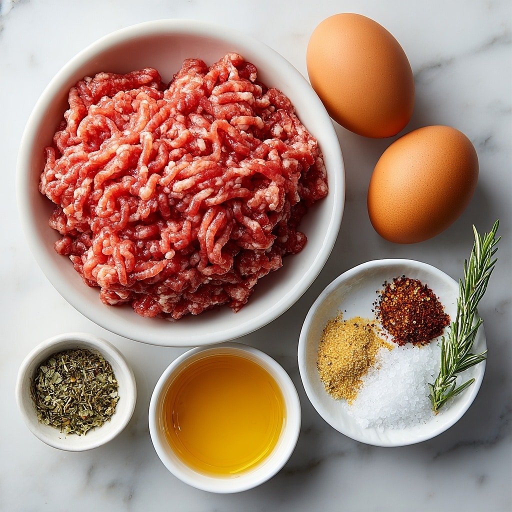 Maple Breakfast Sausage Recipe - Ingredients Image — Maple Breakfast Sausage, homemade breakfast sausage, maple sausage patties, savory breakfast sausage with maple syrup, easy breakfast sausage recipe