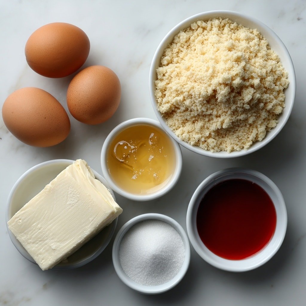 Mini Valentine Cheesecakes Recipe - Ingredients Image — Mini Valentine Cheesecakes, Valentine Cheesecakes recipe, cute cheesecake desserts, easy mini cheesecakes, Valentine's Day treats